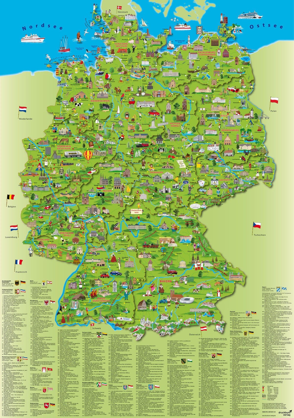 旅行的德国地图