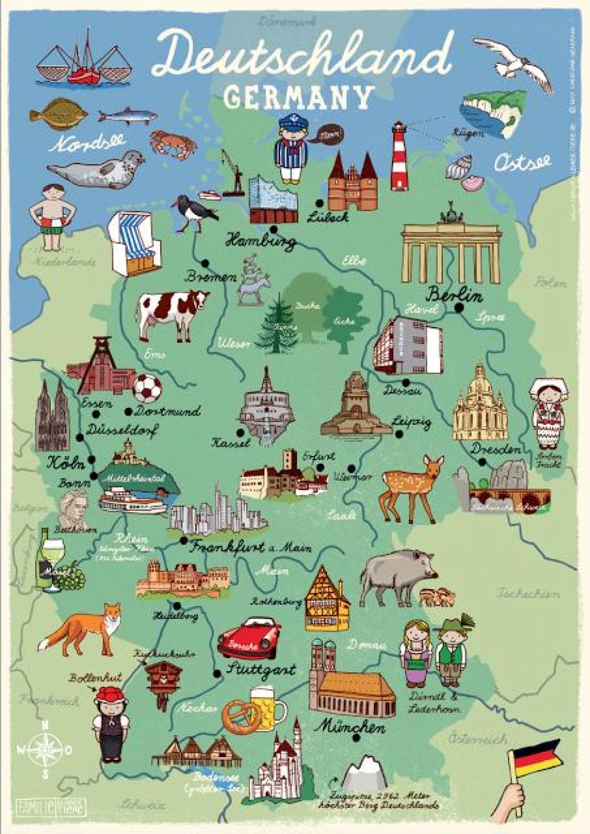 旅游地图德国城市