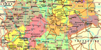 地图的德国高速公路