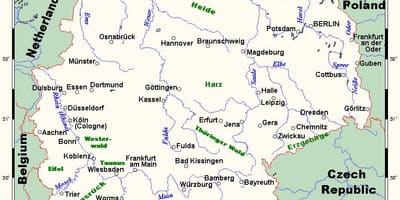 地图德国河流
