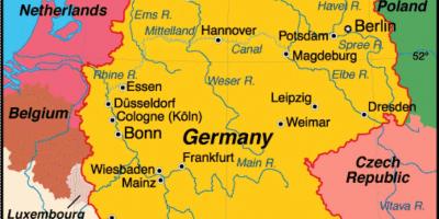 旅行的德国地图