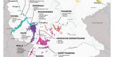 地图德国葡萄酒