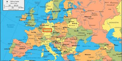 地图德国和欧洲